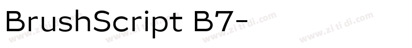 BrushScript B7字体转换